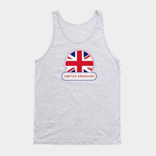 United Kingdom Country Badge - United Kingdom Flag Tank Top